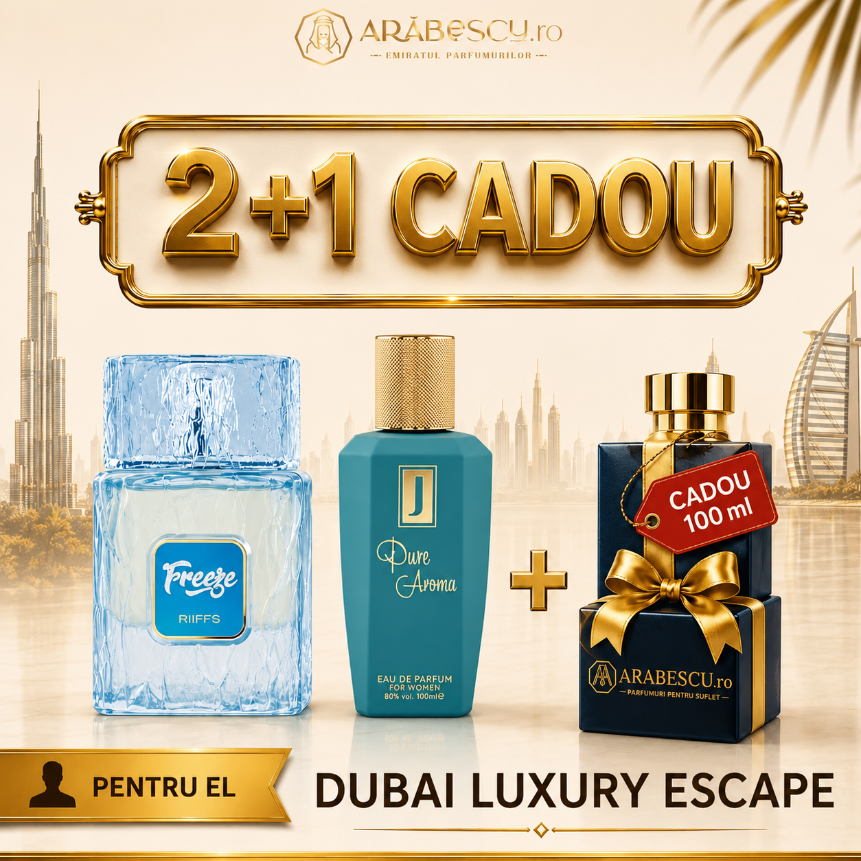 Riiffs Freeze + Pure Aroma + Parfum Cadou