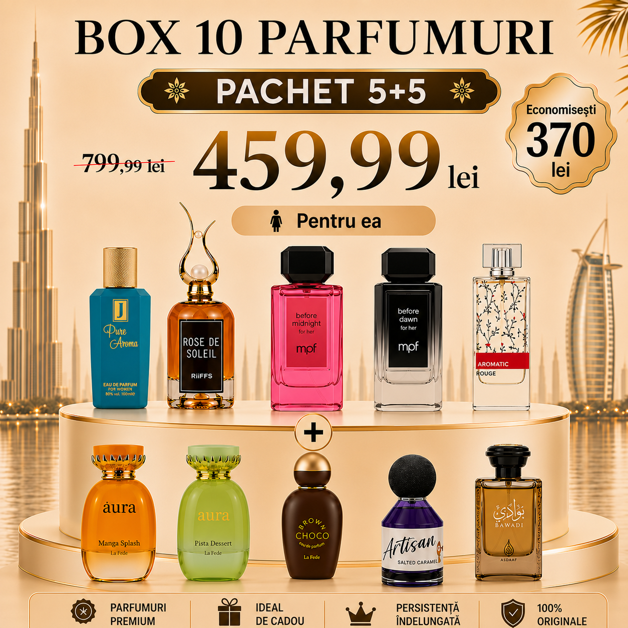 Box Dubai Vip – 10 Parfumuri Dama