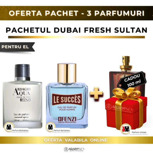 Ardagio Aqua Men + Le Succes Men + Parfum Cadou
