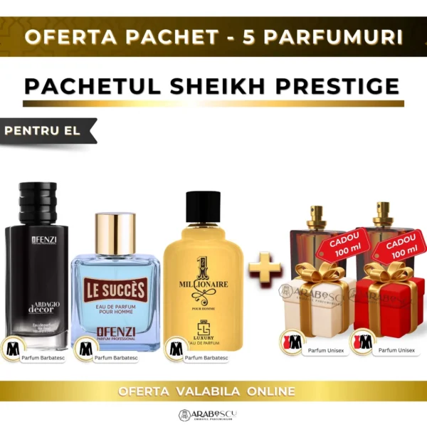 Ardagio Décor Men + Le Succes Men + 1 Milionaire + 2x Parfumuri Cadou