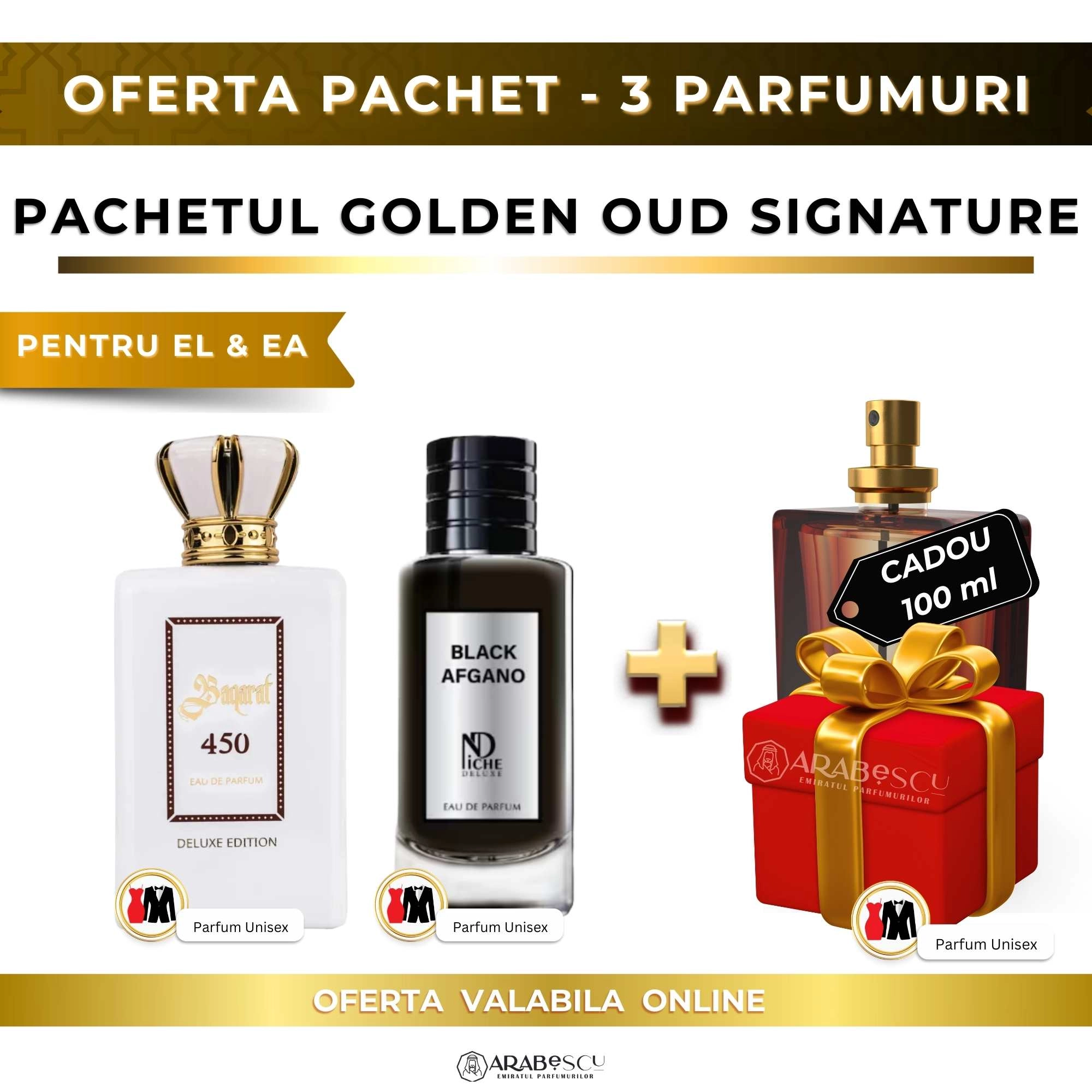 Baqarat 450 + Black Afgano + Parfum Cadou