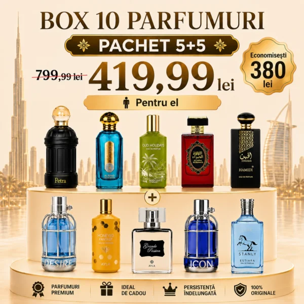 Box Dubai Vip – 10 Parfumuri Barbati