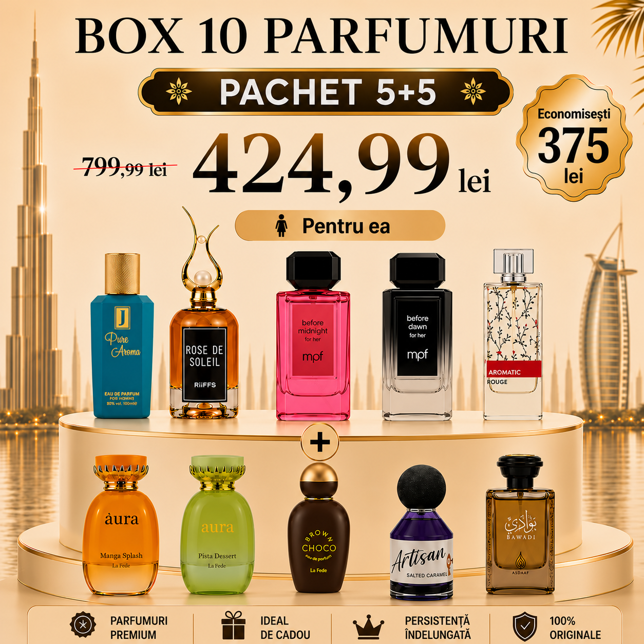 Box Dubai Vip – 10 Parfumuri Dama