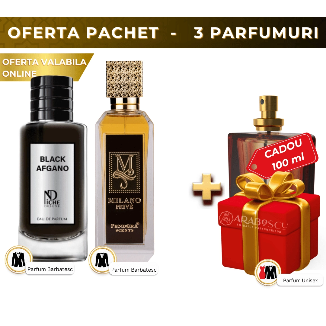 Milano Prive + Black Afgano + Parfum Cadou
