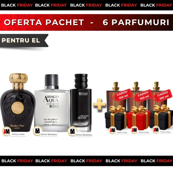 Opulent Oud + Ardagio Aqua Men Classic + Ardagio Decor Man + 3x Parfumuri Cadou