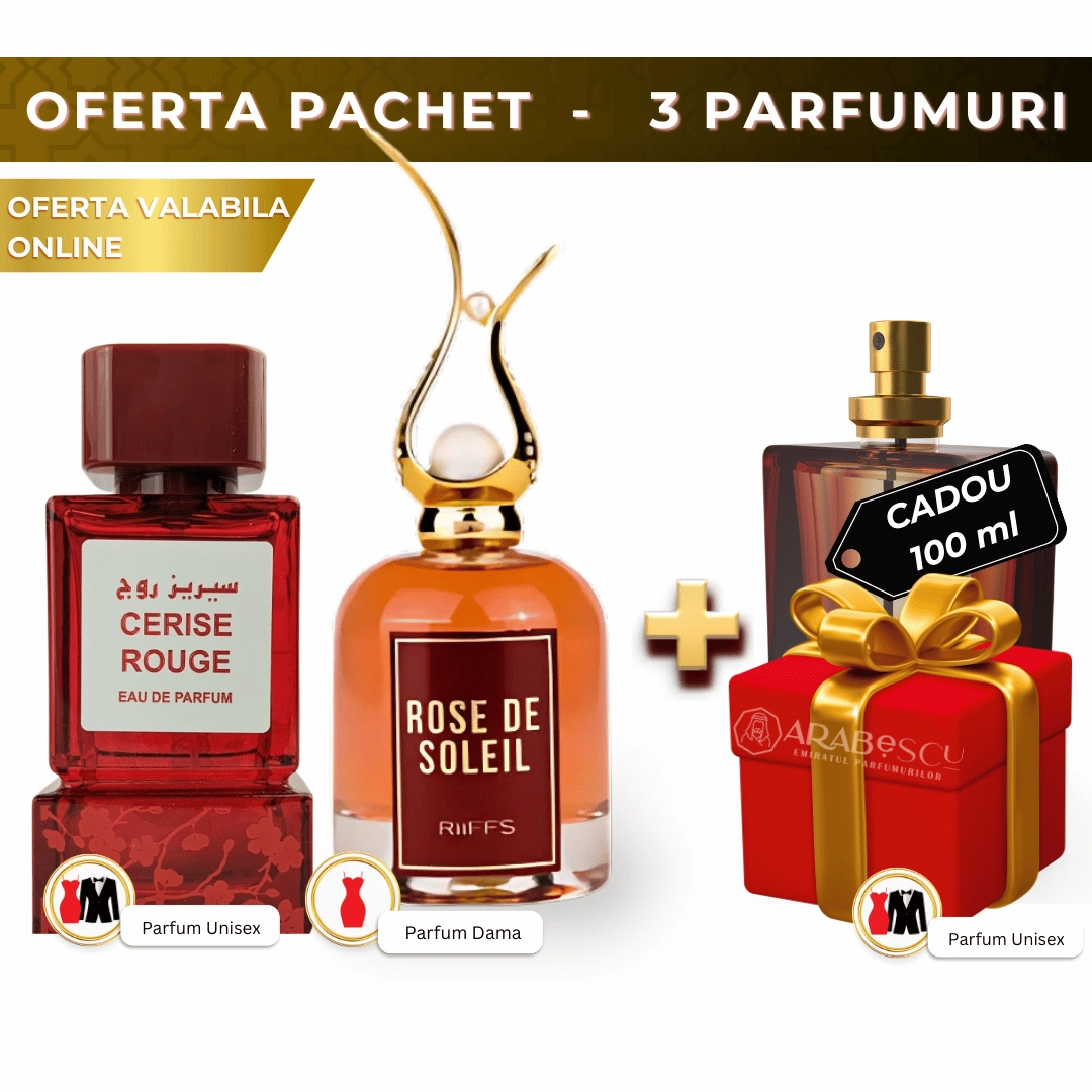 Rose de Soleil + Cerise Rouge + Parfum Cadou