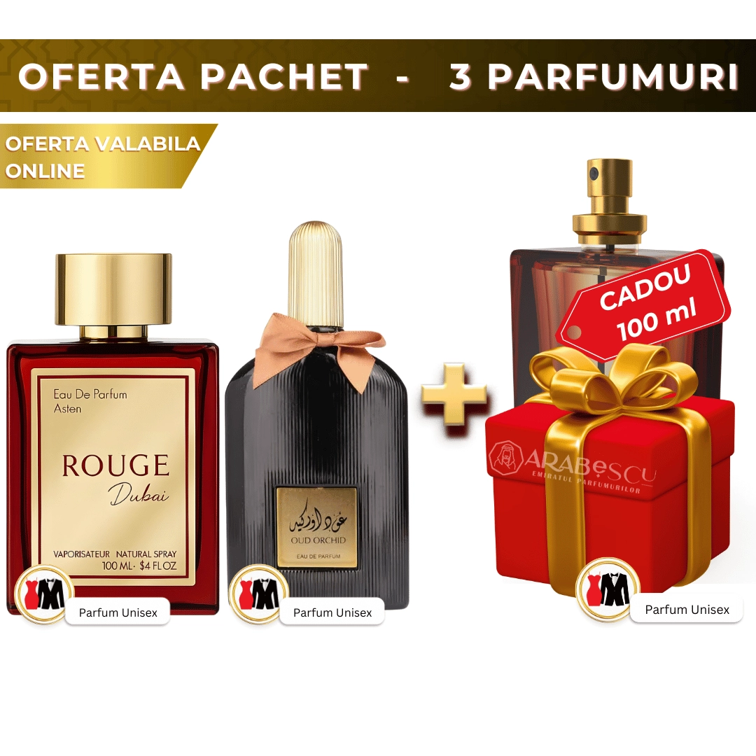 Rouge Dubai + Oud Orchid + Parfum Cadou