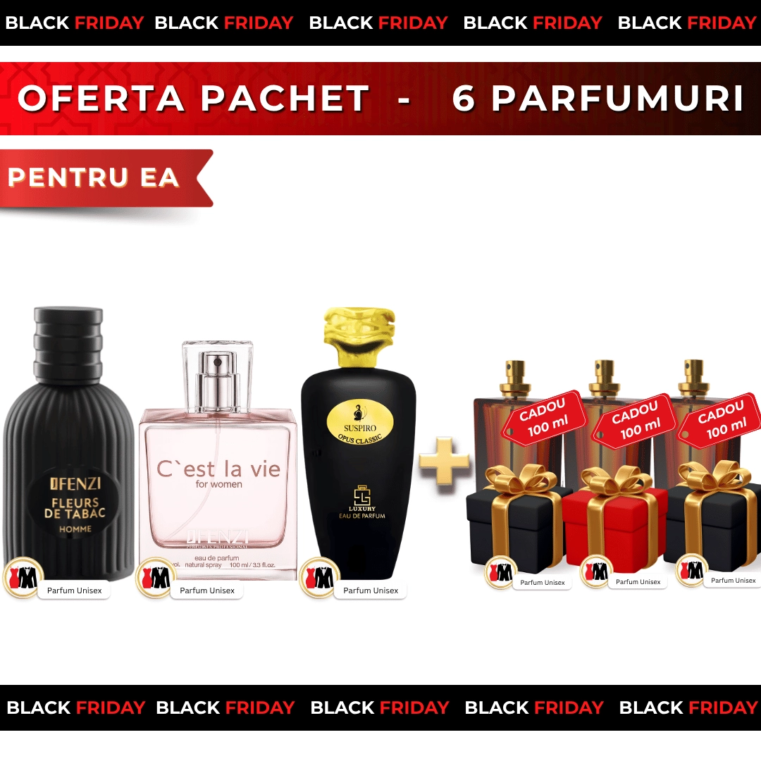 Vanila Tobaco Fleurs + C’est la Vie + Suspiro Opus Classic + 3x Parfumuri Cadou