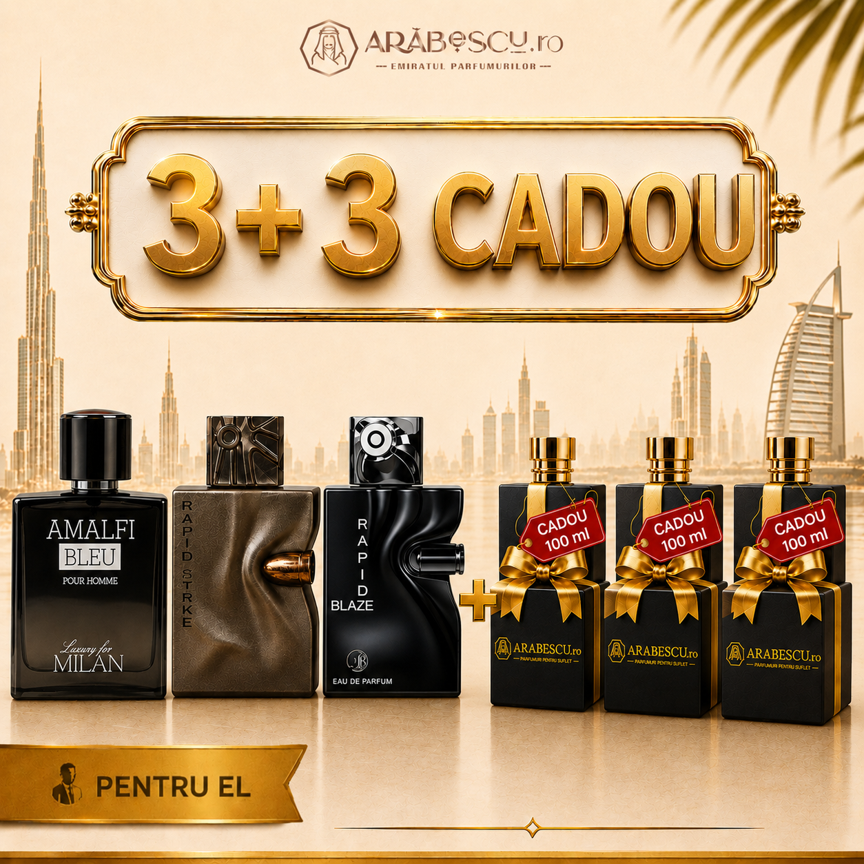 Amalfi Blue + Rapid Strike + Rapid Blaze + 3x Parfumuri Cadou