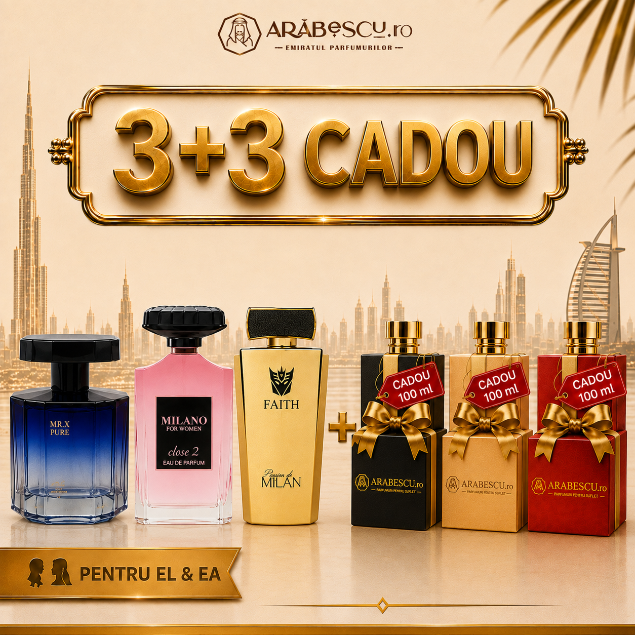 Mr X Pure + Milano for Women + Faith + 3x Parfumuri Cadou